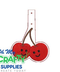 Cherries Key Fob Embroidery Design (KFC)