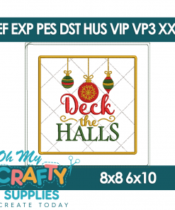 ITH Deck the Halls Potholder Embroidery Design