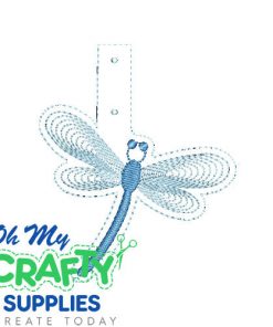 Dragonfly Key Fob Embroidery Design (KFC)