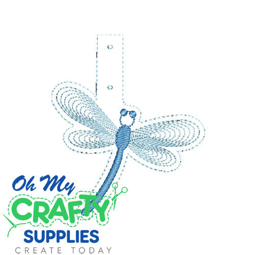 Dragonfly Key Fob Embroidery Design (KFC)