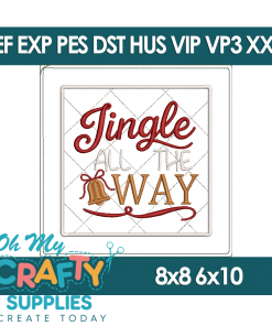 ITH Jingle All the Way Potholder Embroidery Design