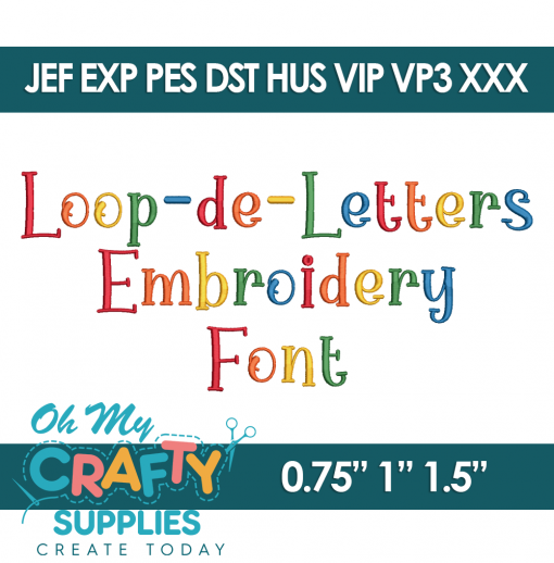Loop-De-Letters Font (BX Included) | Embroidery Store