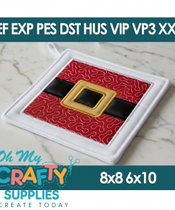 ITH Santa's Belt Potholder Embroidery Design