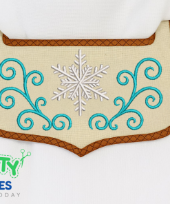 ITH Snowflake Towel Wrap Topper Embroidery Design