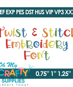 Twist & Stitch Embroidery Font (BX Included)(Mashup)