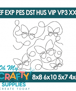 Butterfly Edge to Edge Embroidery Design
