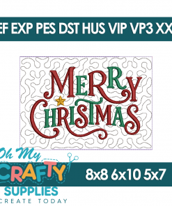 Santa's Village Merry Christmas Hanger Block