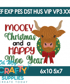 Mooey Christmas 2025 Embroidery Design