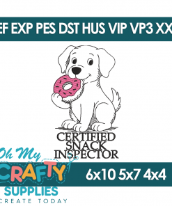 Snack Inspector Embroidery Design