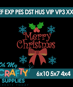 Merry Christmas 2025 Embroidery Design