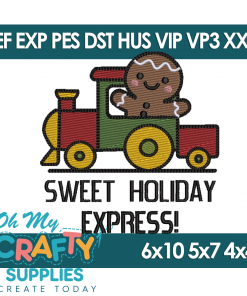 Sweet Holiday Express Embroidery Design