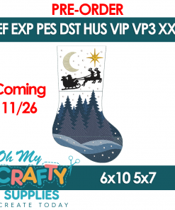 ITH Santa Silhouette Stocking