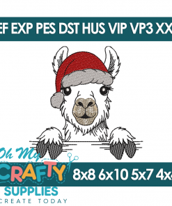Santa Just Llamazing Embroidery Design