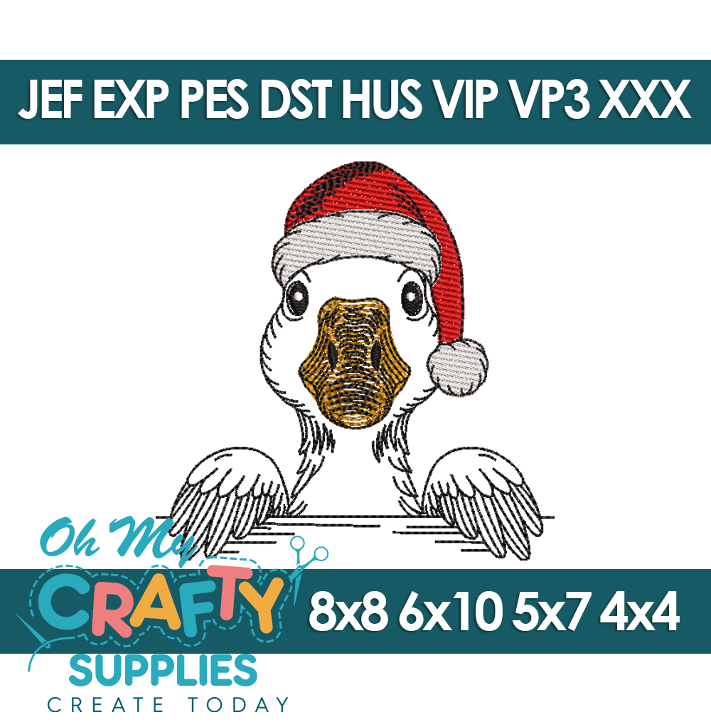 Santa Sneaky Beaky Embroidery Design