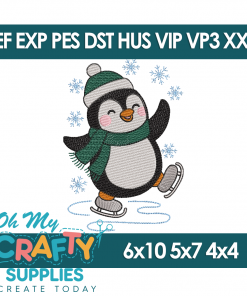 Skate and Sparkle Embroidery Design