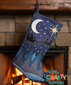 ITH Santa Silhouette Stocking