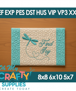 ITH Find Joy Mug Rug Embroidery Design
