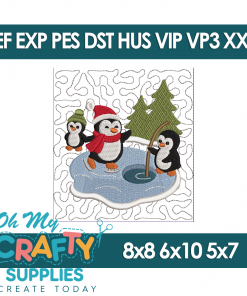 Santa's Village Fishing Penguin Block