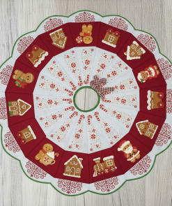 Alternative view of ITH Candy Cane Express Christmas Tree Skirt – Machine Embroidery Design