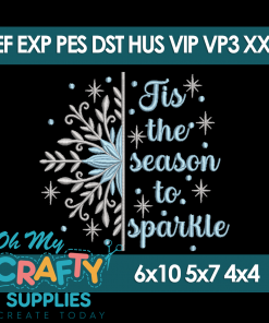 Tis the Season to Sparkle Embroidery Design