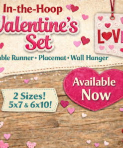 ITH Valentine's Day Set (Runner, Placemat, Wall Hanger)