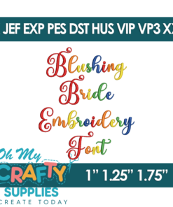Alternative view of Blushing Bride Embroidery Font (BX Included)