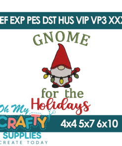 Gnome for the Holidays Embroidery Design