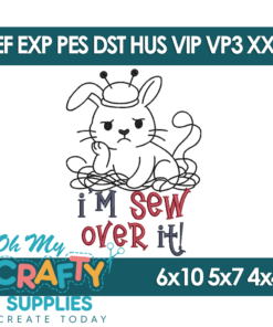 Sew Over It Bunny Embroidery Design
