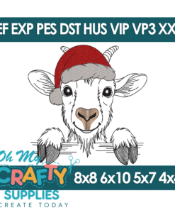 Santa Billy Peekin' Embroidery Design