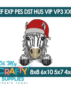 Santa Stitched Stallion Embroidery Design