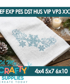 Snowflake Corner Embroidery Design