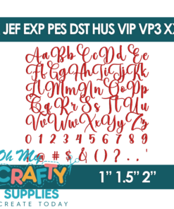 Alternative view of Stitchberry Script Embroidery Font (BX Included)