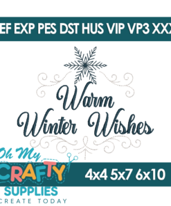Warm Wishes 2025 Embroidery Design