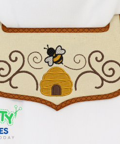 ITH Bee Towel Wrap Topper Embroidery Design