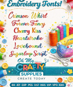 Pretty in Thread Font Collection - Set of 6 - BX Included