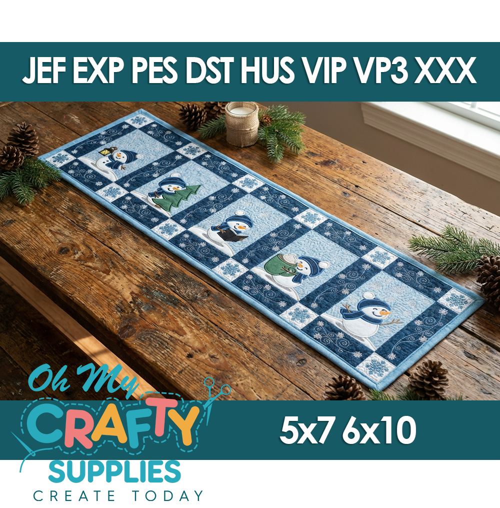 Snow Cute! In-the-Hoop Winter Snowman 3 Piece Set