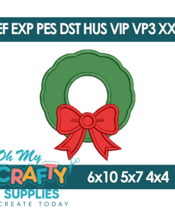 Wreath Applique Embroidery Design
