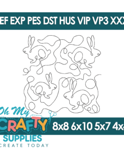 Bunny Edge to Edge embroidery Design