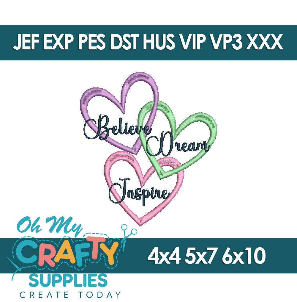 Inspirational Heart Embroidery Design