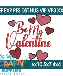 Be My Valentine Embroidery Design