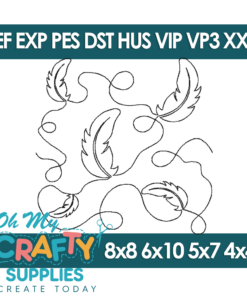 Feather Edge to Edge Embroidery Design