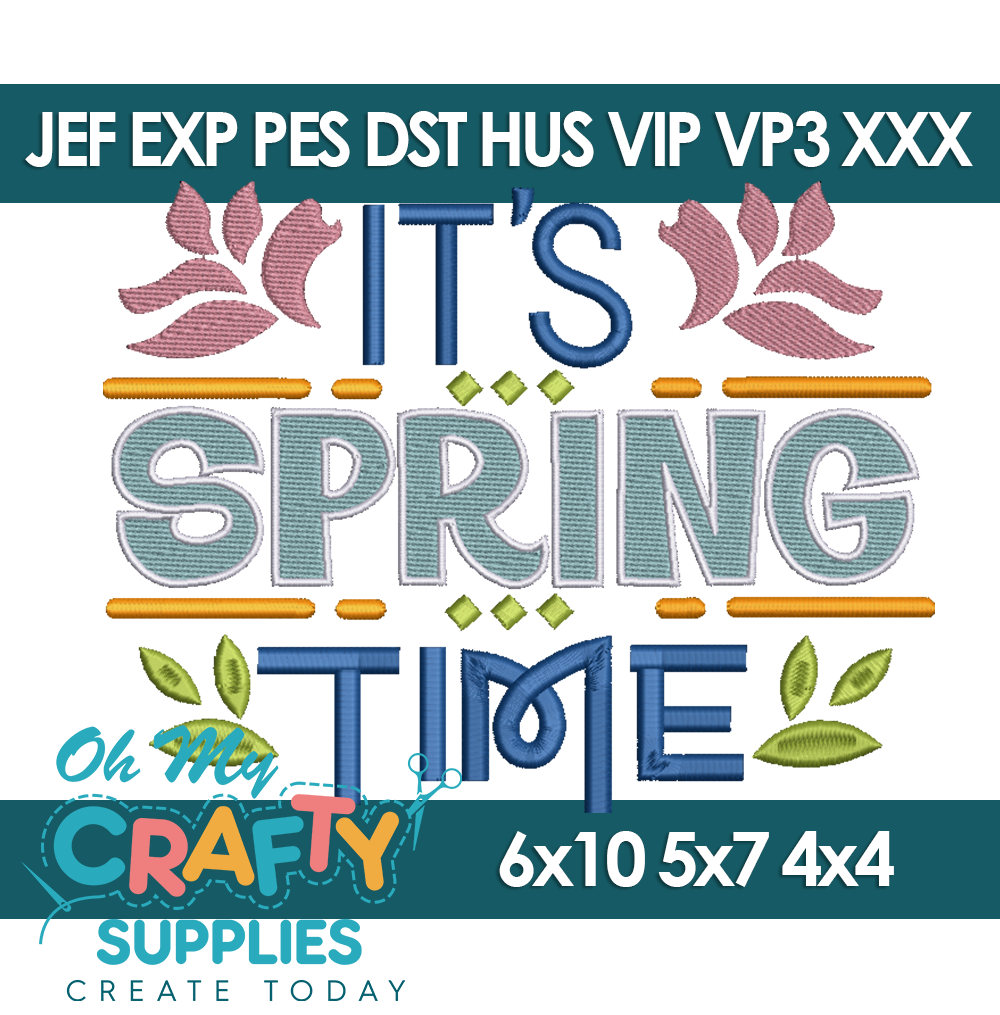 It's Spring Time Embroidery Design