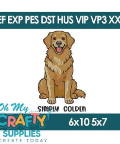 Simply Golden Embroidery Design