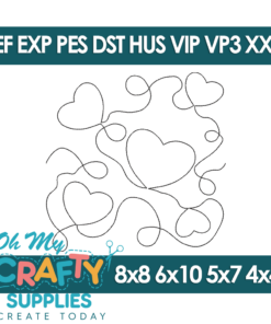 Heart Edge to Edge Embroidery Design
