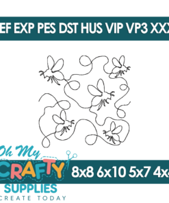 Bee Edge to Edge Embroidery Design