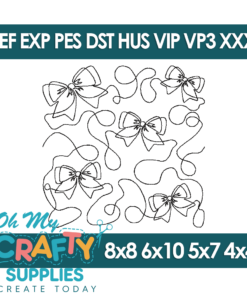 Bow Edge to Edge Embroidery Design