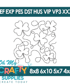 Clover Edge to Edge Embroidery Design