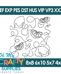 Lemon Edge to Edge Embroidery Design