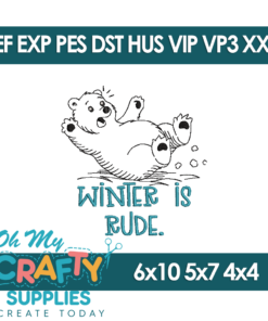 Winter is Rude Embroidery Design