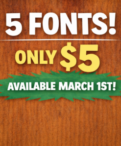 5 for $5 font Collection